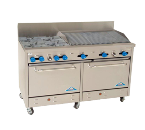 Comstock-Castle F3226-3RB Range, 60" Restaurant, Gas