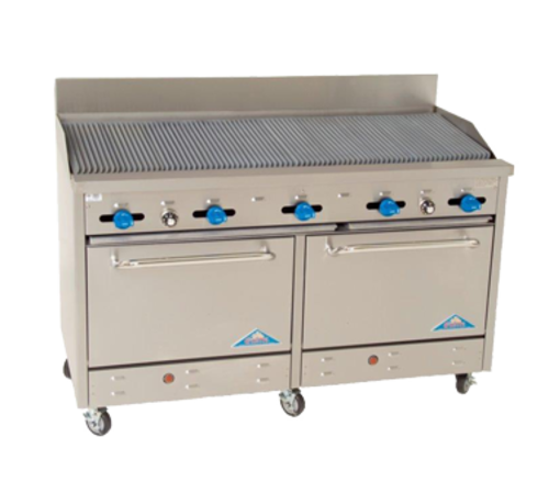 Comstock-Castle F3226-5RB Range, 60" Restaurant, Gas