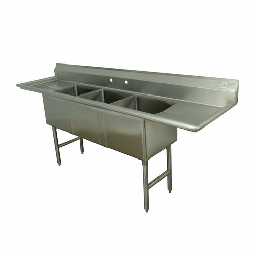 Advance Tabco FC-3-1524-24RL Sink, (3) Three Compartment