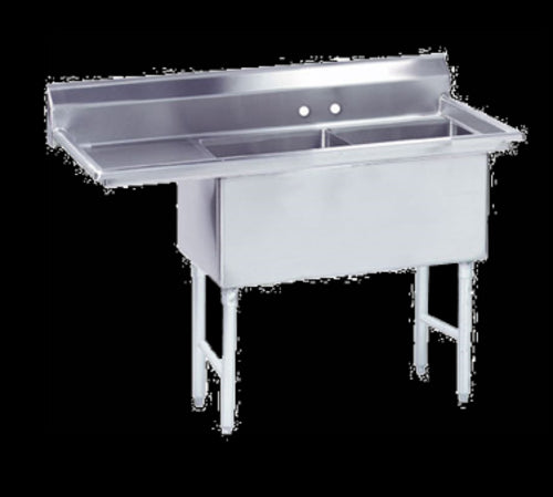 Advance Tabco FS-2-1824-24L Sink, (2) Two Compartment