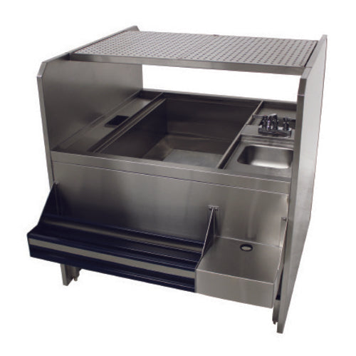 Advance Tabco PR-44X42SP-10-L Underbar Ice Bin/Cocktail Station, Pass-Thru Combo