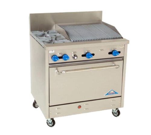 Comstock-Castle F330-2RB Range, 36" Restaurant, Gas
