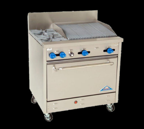 Comstock-Castle F330-2RB Range, 36" Restaurant, Gas