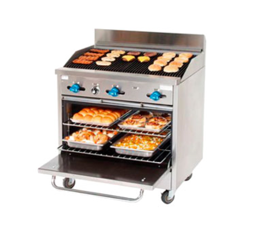 Comstock-Castle F330-3RB Range, 36" Restaurant, Gas