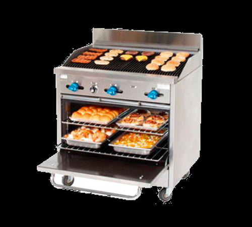 Comstock-Castle F330-3RB Range, 36" Restaurant, Gas