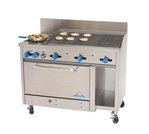 Comstock-Castle F3430-4RB Range, 48" Restaurant, Gas
