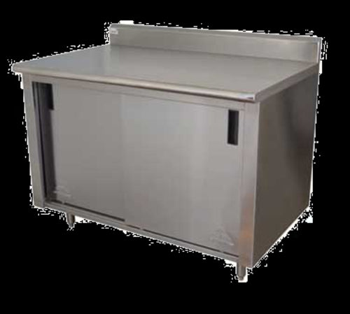Advance Tabco ECK-SS-245M Work Table, Cabinet Base Sliding Doors