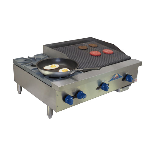 Comstock-Castle FHP36-2RB Charbroiler / Hotplate, Gas, Countertop