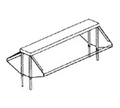 Piper Products/Servolift Eastern RBPG-96 Sneeze Guard, Stationary