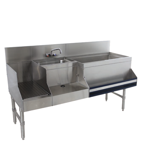 Advance Tabco PRU-24-60L-10 Underbar Ice Bin/Cocktail Station, Blender Station