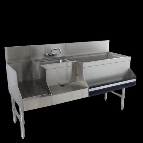 Advance Tabco PRU-24-60L-10 Underbar Ice Bin/Cocktail Station, Blender Station