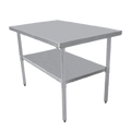 Serv-Ware T2460CWP-4 Work Table,  54" - 62", Stainless Steel Top
