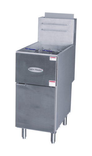 Serv-Ware SGF-50N Fryer, Gas, Floor Model, Full Pot