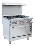 Serv-Ware SGR-6B-C Range, 36" Restaurant, Gas
