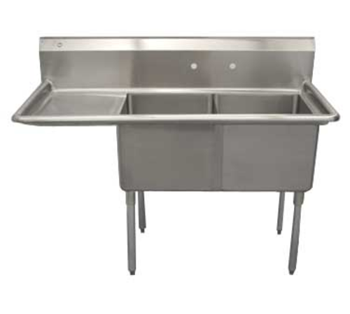 Serv-Ware D2CWP1818L-18 Sink, (2) Two Compartment