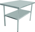 Serv-Ware T2424CWP-4-V Work Table,  24" - 27", Stainless Steel Top
