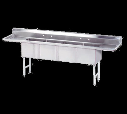 Advance Tabco FC-4-1824-24RLX Sink, (4) Four Compartment