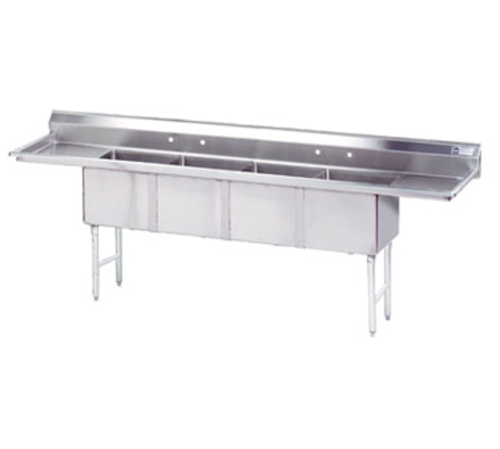 Advance Tabco FS-4-2028-24RL Sink, (4) Four Compartment