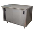 Advance Tabco ECB-SS-309 Work Table, Cabinet Base Sliding Doors