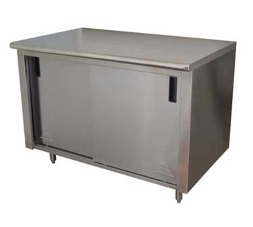 Advance Tabco CB-SS-2412 Work Table, Cabinet Base Sliding Doors