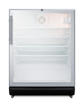 Summit Commercial SCR600BGLMBL Refrigerator, Merchandiser, Countertop