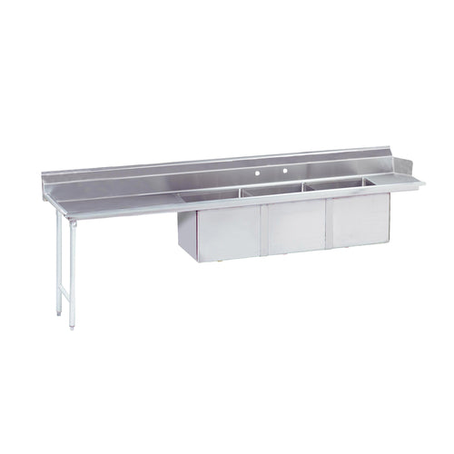 Advance Tabco DTC-3-2424-120L Dishtable, with Potsinks