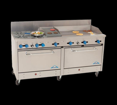 Comstock-Castle 2F330-36-1RB Range, 72" Restaurant, Gas