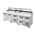 True Mfg. - General Foodservice TPP-AT-119D-4-HC Refrigerated Counter, Pizza Prep Table