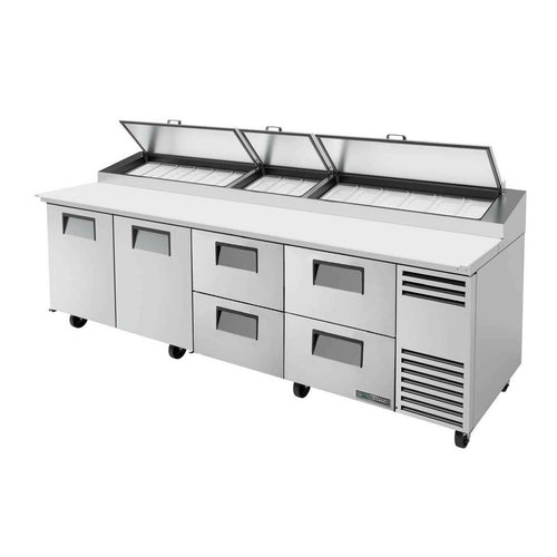 True Mfg. - General Foodservice TPP-AT-119D-4-HC Refrigerated Counter, Pizza Prep Table