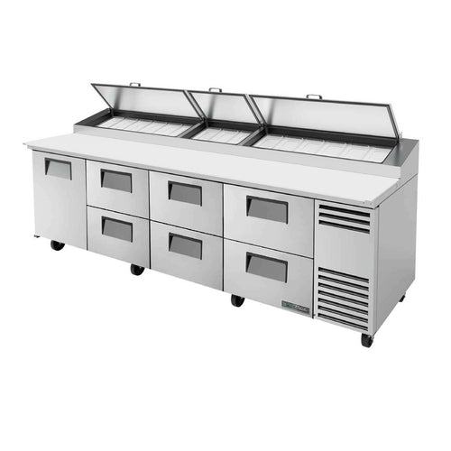 True Mfg. - General Foodservice TPP-AT-119D-6-HC Refrigerated Counter, Pizza Prep Table