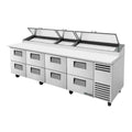 True Mfg. - General Foodservice TPP-AT-119D-8-HC Refrigerated Counter, Pizza Prep Table