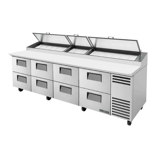 True Mfg. - General Foodservice TPP-AT-119D-8-HC Refrigerated Counter, Pizza Prep Table