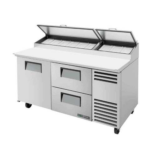 True Mfg. - General Foodservice TPP-AT-67D-2-HC Refrigerated Counter, Pizza Prep Table