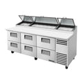 True Mfg. - General Foodservice TPP-AT2-93D-6-HC Refrigerated Counter, Pizza Prep Table