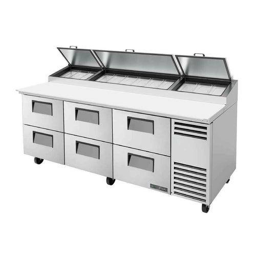 True Mfg. - General Foodservice TPP-AT2-93D-6-HC Refrigerated Counter, Pizza Prep Table