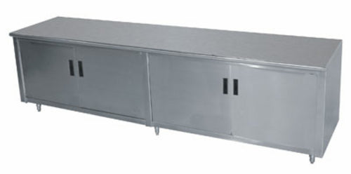 Advance Tabco EHB-SS-307 Work Table, Cabinet Base Hinged Doors