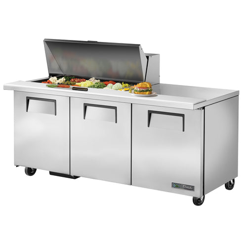 True Mfg. - General Foodservice TSSU-72-18M-B-HC Refrigerated Counter, Mega Top Sandwich / Salad Unit