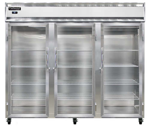 Continental 3RENSAPT-GD-SD Refrigerator, Pass-Thru