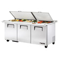 True Mfg. - General Foodservice TSSU-72-30M-B-DS-ST-HC Refrigerated Counter, Mega Top Sandwich / Salad Unit