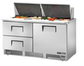 True Mfg. - General Foodservice TFP-64-24M-D-2-HC Refrigerated Counter, Mega Top Sandwich / Salad Unit