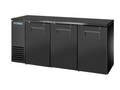 True Mfg. - General Foodservice TBB24-72-3S-Z1-BST-B-1 Back Bar Cabinet, Refrigerated