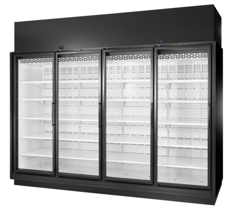 True Mfg. - Retail Merchandisers TRM4L-NN-BLK-WHT-1BLKRRRR-4 Freezer, Merchandiser