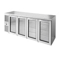 True Mfg. – Premier Bar TBR92-RISZ1-L-S-GGGG-1 Back Bar Cabinet, Refrigerated