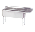 Advance Tabco FS-3-2424-24R Sink, (3) Three Compartment