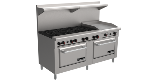 Venancio USA R722ST-24B48G Range, 72" Restaurant, Gas
