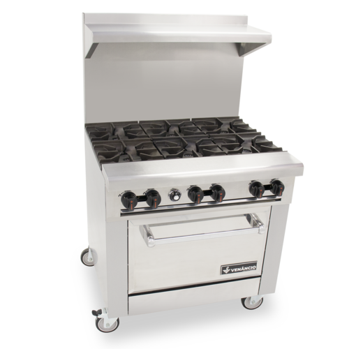 Venancio USA R36ST-12B24G Range, 36" Restaurant, Gas