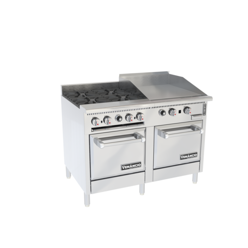Venancio USA R482ST-24B24G Range, 48" Restaurant, Gas