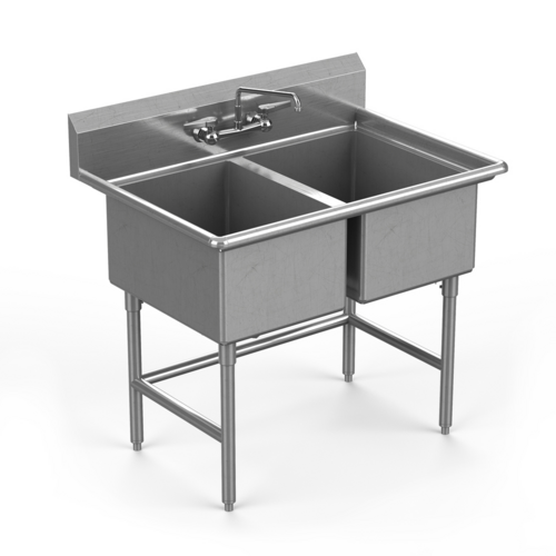 Winholt Equipment WS2T1818 Sink, (2) Two Compartment