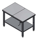 Winholt Equipment DTS-3060H32-ADJ-9-PT Work Table,  54" - 62", Stainless Steel Top