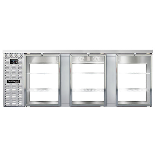 Continental BB90NSSGDPT Back Bar Cabinet, Refrigerated, Pass-Thru